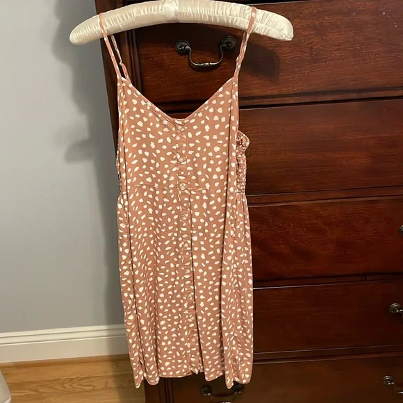 aerie | Dresses | Tan And White Aerie Casual Mini Dress